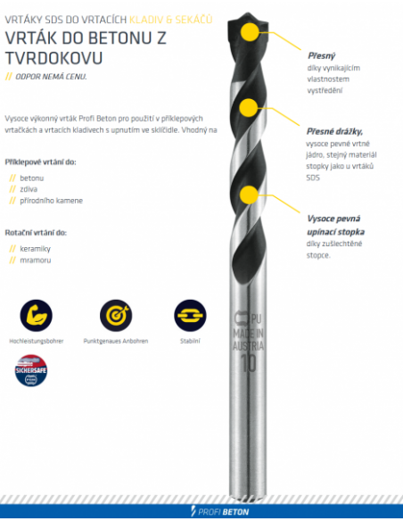 Vrták vidiový do betonu 14X150X90  ALPEN