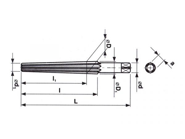Výstružník ruční kuželový 1:10 HSS 221460 -...