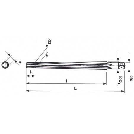 Výstružník ruční kuželový 1:50 HSS, form B 221469 - STIMZET