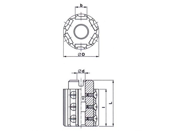 Výstružník nástrčný s přišroubovanými zuby HSS...