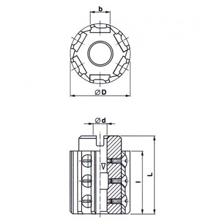 Výstružník nástrčný s přišroubovanými zuby HSS 221435 - STIMZET