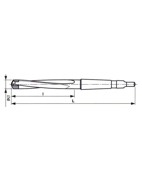 Vrták s kuželovou stopkou 30 mm